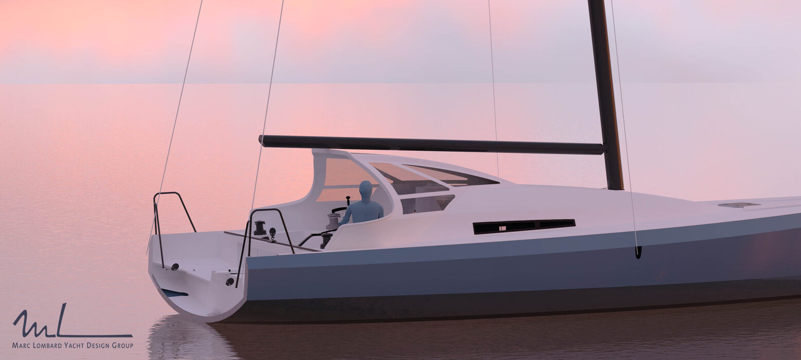 Guerrera concept rendering, helm view at anchor